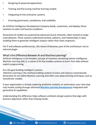 Custom AI Software Development Services | The Dataflux | PDF