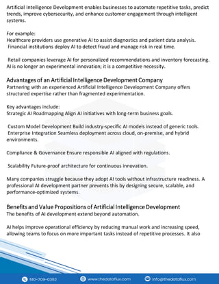 Custom AI Software Development Services | The Dataflux | PDF