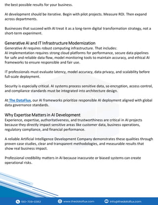 Custom AI Software Development Services | The Dataflux | PDF