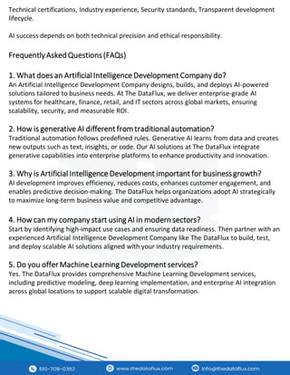 Custom AI Software Development Services | The Dataflux | PDF
