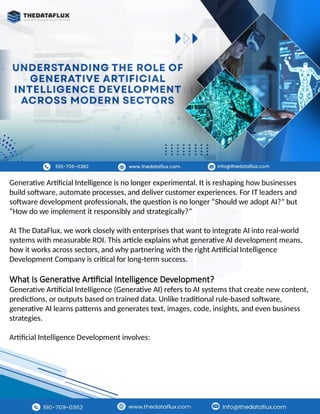 Custom AI Software Development Services | The Dataflux | PPTX