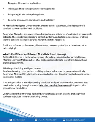 Custom AI Software Development Services | The Dataflux | PPTX