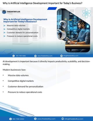 Custom AI Software Development Services | The Dataflux | PPTX
