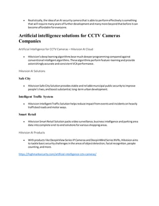 Artificial Intelligence For Cctv Cameras Video Surveillance Photo Inspiration
