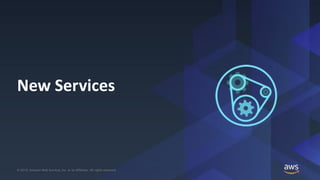 © 2019, Amazon Web Services, Inc. or its Affiliates. All rights reserved.© 2019, Amazon Web Services, Inc. or its Affiliates. All rights reserved.
New Services
 
