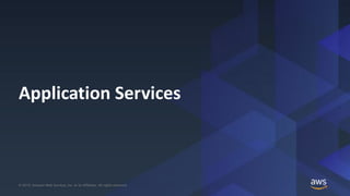 © 2019, Amazon Web Services, Inc. or its Affiliates. All rights reserved.© 2019, Amazon Web Services, Inc. or its Affiliates. All rights reserved.
Application Services
 
