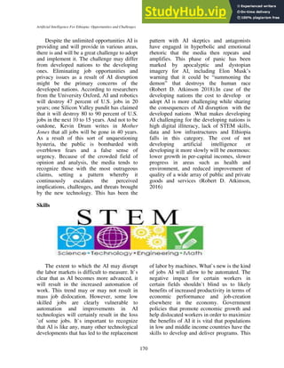 Artificial Intelligence For Ethiopia Opportunities And Challenges | PDF