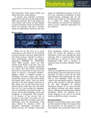 Artificial Intelligence For Ethiopia Opportunities And Challenges | PDF