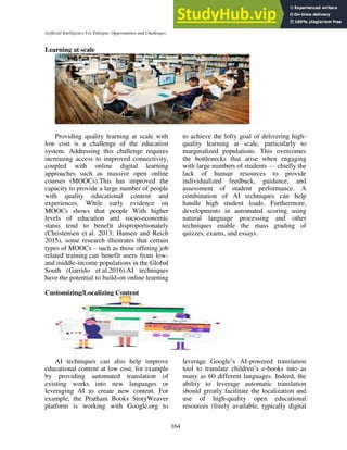 Artificial Intelligence For Ethiopia Opportunities And Challenges | PDF