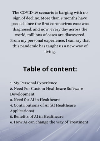 Artificial intelligence  healing custom healthcare software development problems