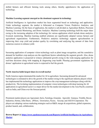 Artificial intelligence in agriculture market | PDF