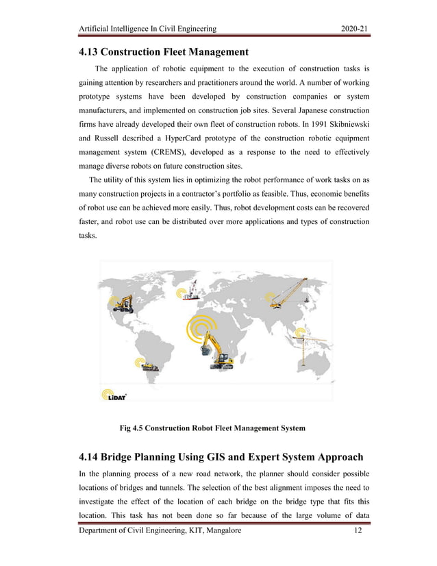 Artificial intelligence in civil engineering seminar report