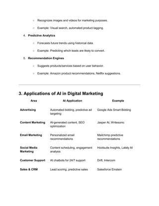 Artificial Intelligence for Advanced Digital Marketing Strategies | PDF