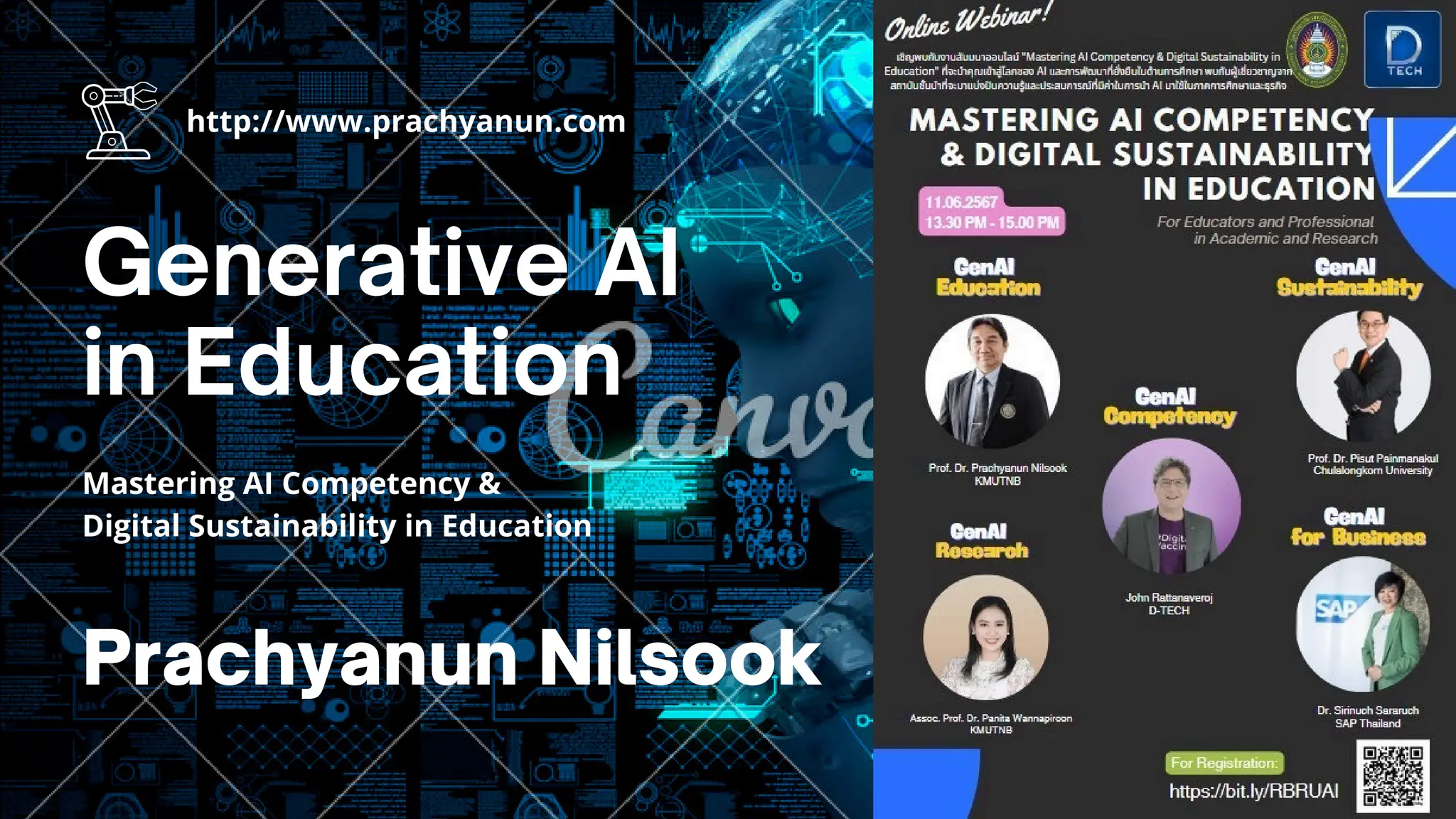 Mastering AI Competency &
Digital Sustainability in Education
http://www.prachyanun.com
Generative AI
in Education
Prachyanun Nilsook
 