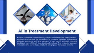 AI in Treatment Development
Artificial Intelligence is revolutionizing the process of developing new treatments,
significantly accelerating the introduction of innovative therapies. By leveraging
advanced algorithms and large datasets, AI can identify potential treatment
candidates more efficiently than traditional methods. This innovative approach
reduces the time and cost associated with bringing new therapies to patients.
 