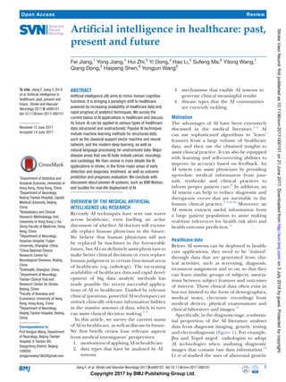 Artificial intelligence in healthcare past,present and future | PDF