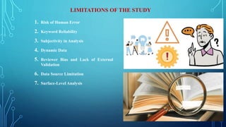 Study Limitations And Risks ARTIFICIAL INTELLIGENCE IN HIGHER EDUCATION A BIBLIOMETRIC ANALYSIS OF ...