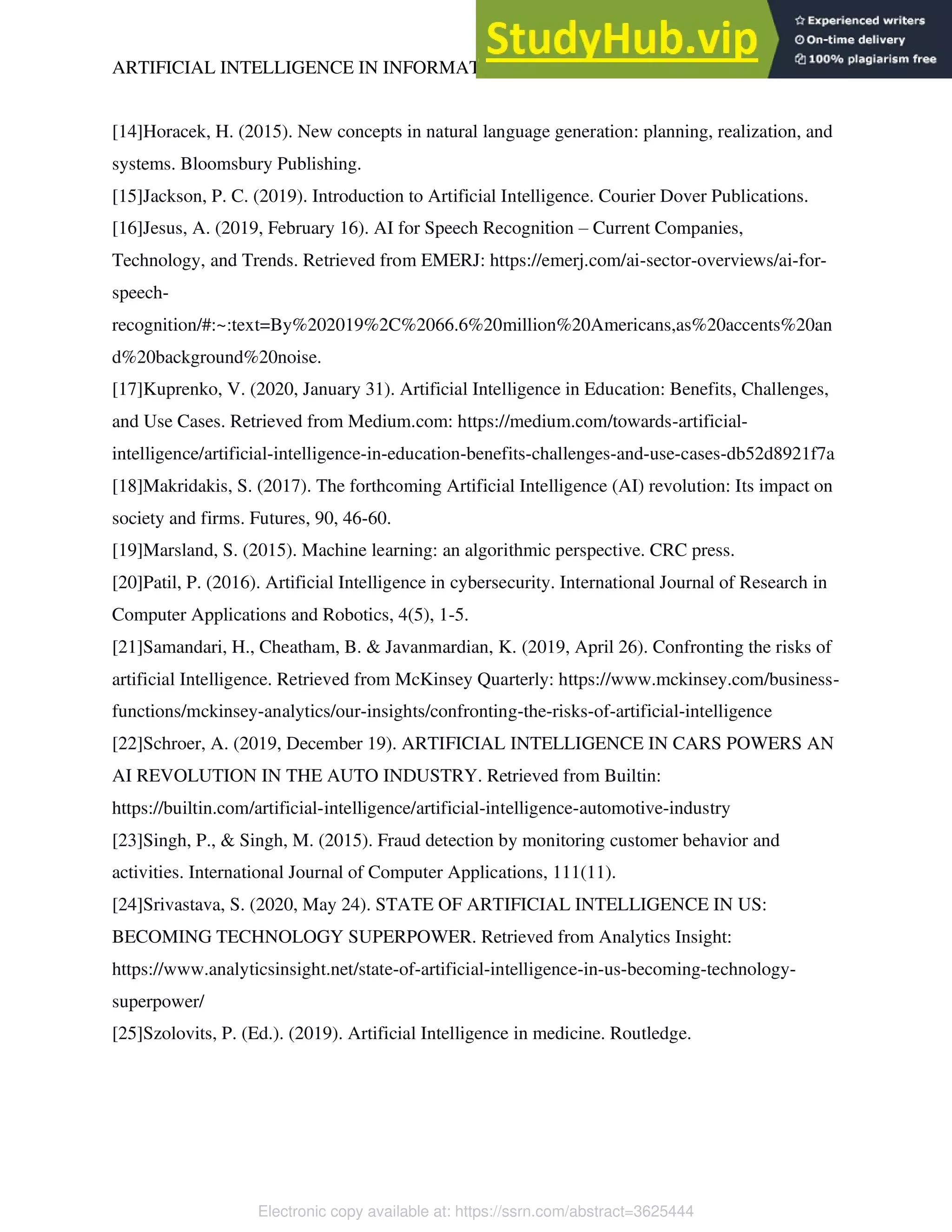 Artificial Intelligence In Information Technology | PDF