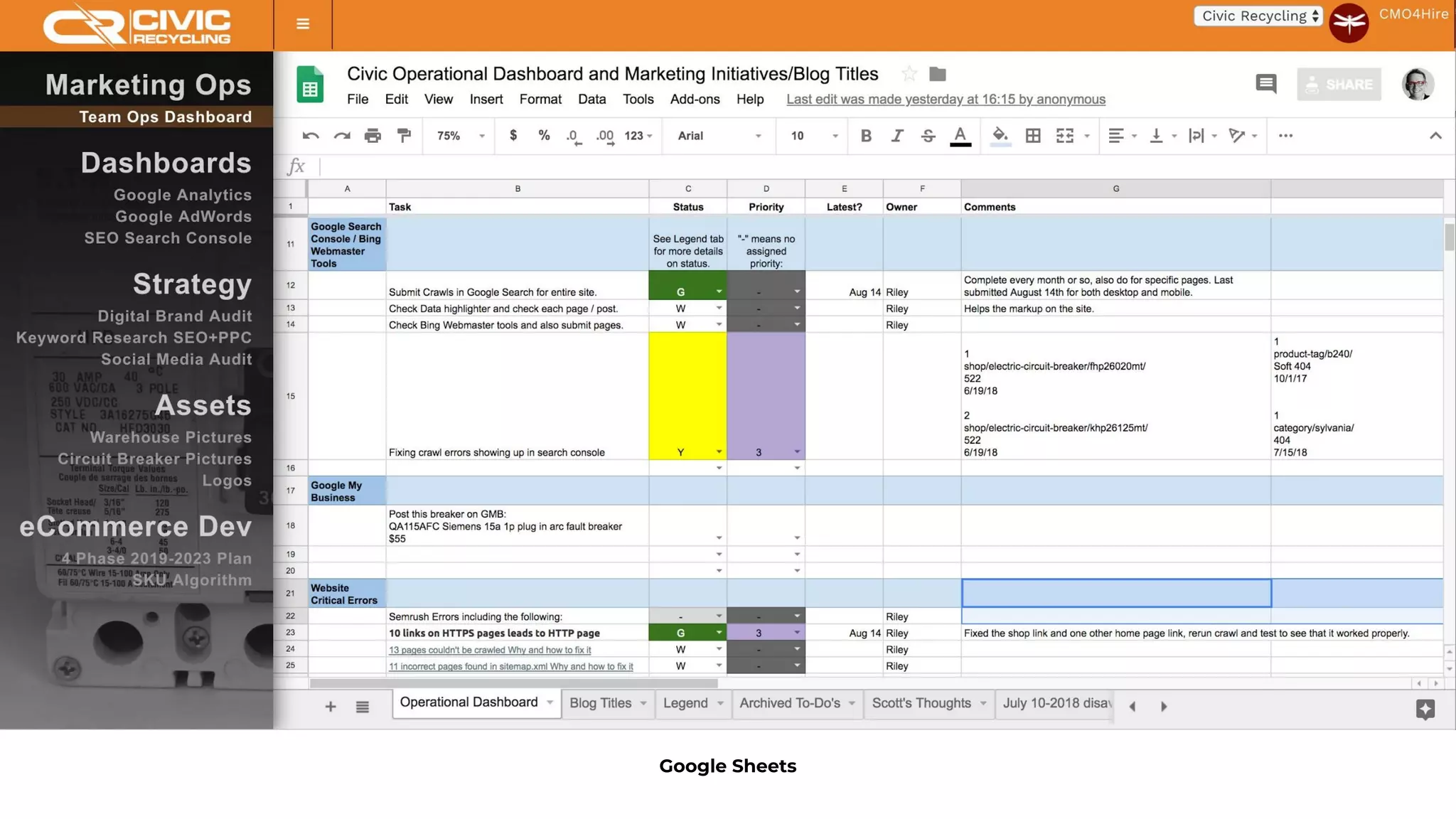 Google Sheets
 