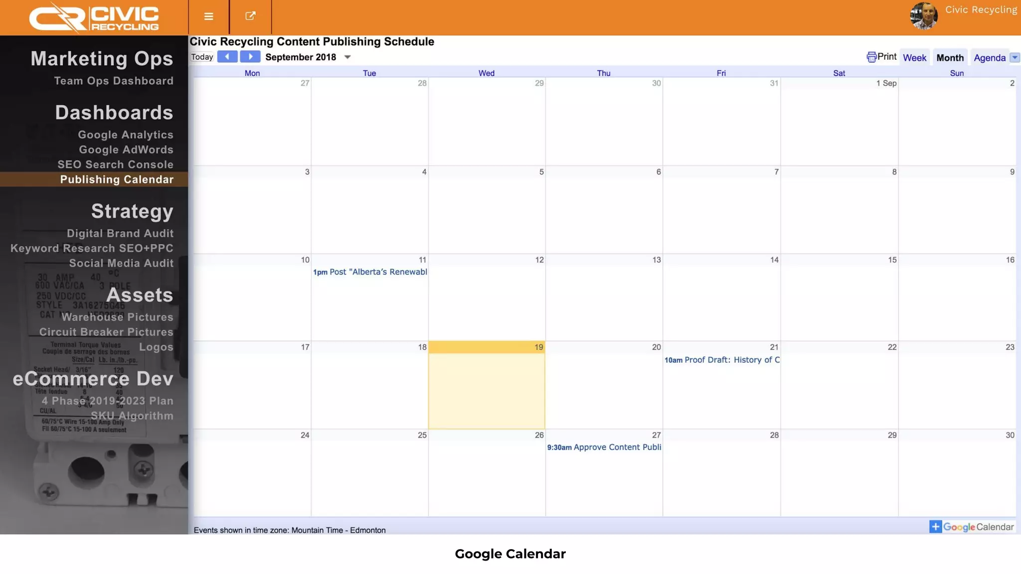 Google Calendar
 