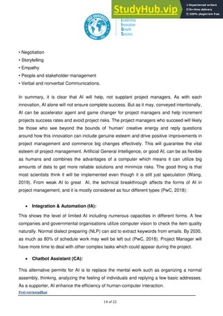 Artificial Intelligence In Project Management | PDF