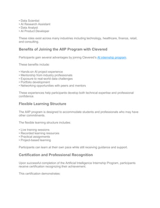 Artificial Intelligence Internship Program (AIIP) in Dubai with ...