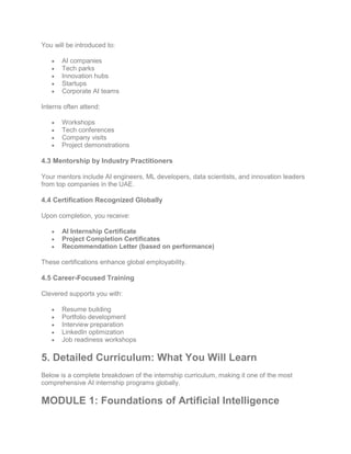 Artificial Intelligence Internship Program in Dubai with Clevered ...