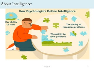 About Intelligence:
Intro to AI 3
 
