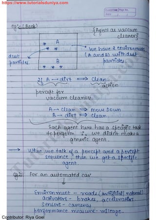 Artificial intelligence notes tutorials duniya | PDF