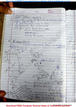 Artificial intelligence notes 2 tutorials duniya | PDF