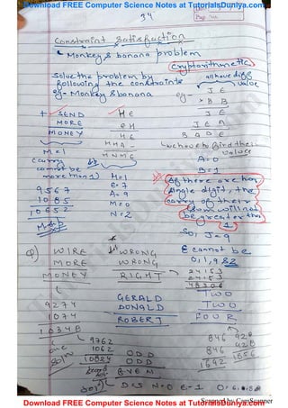 Artificial intelligence notes 2 tutorials duniya | PDF