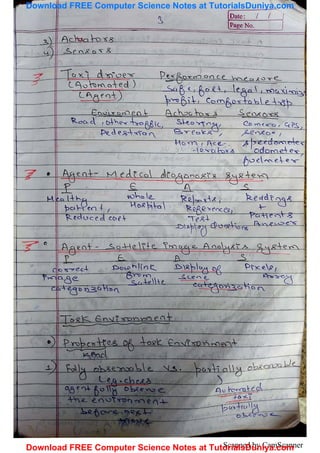 Artificial intelligence notes 2 tutorials duniya | PDF