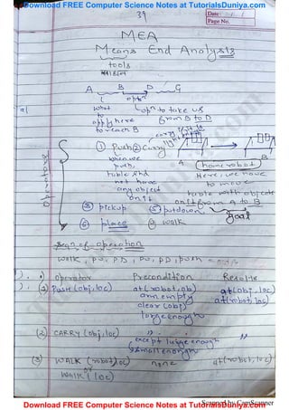 Artificial intelligence notes 2 tutorials duniya | PDF
