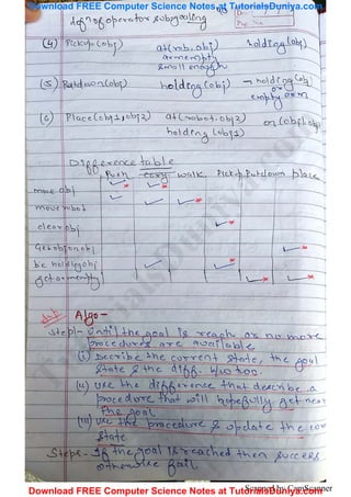Artificial intelligence notes 2 tutorials duniya | PDF