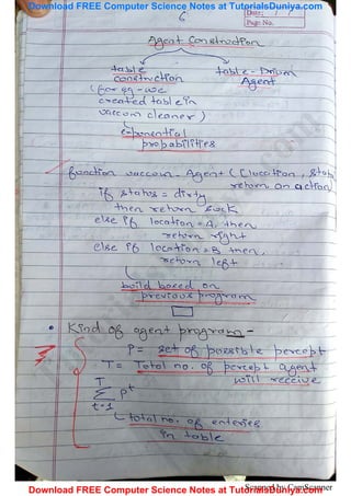 Artificial intelligence notes 2 tutorials duniya | PDF