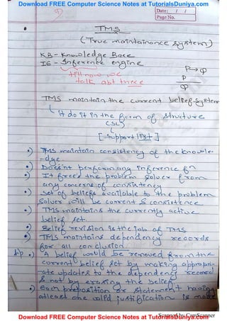 Artificial intelligence notes 2 tutorials duniya | PDF