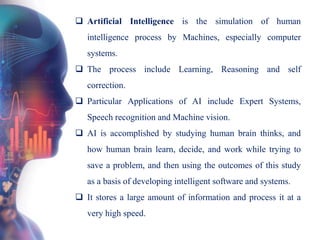 Artificial intelligence in Pharmaceutical Industry | PPTX