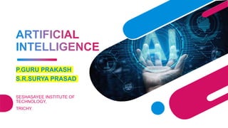 ARTIFICIAL intelligence ppt presentation | PPT