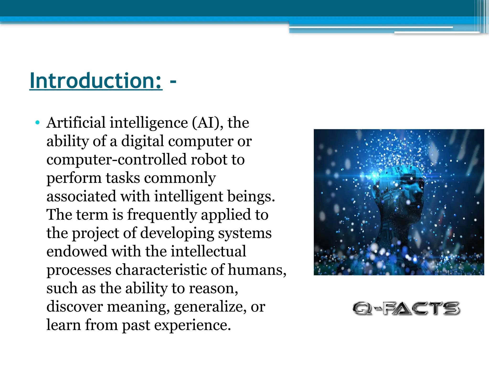 ARTIFICIAL INTELLIGENCE basic introduction with examples | PPTX