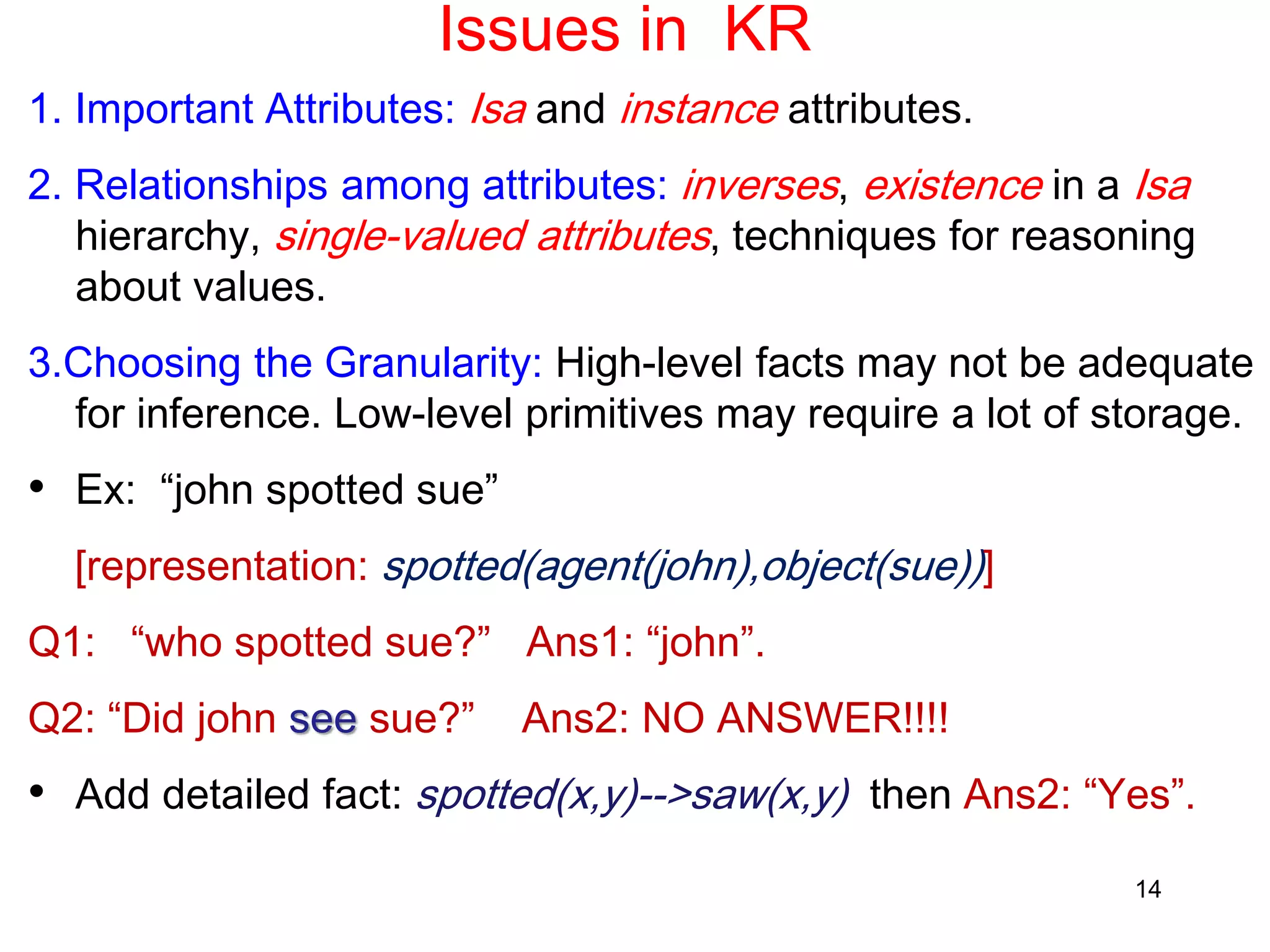 Knowledge representation and Predicate logic | PPTX | Programming ...