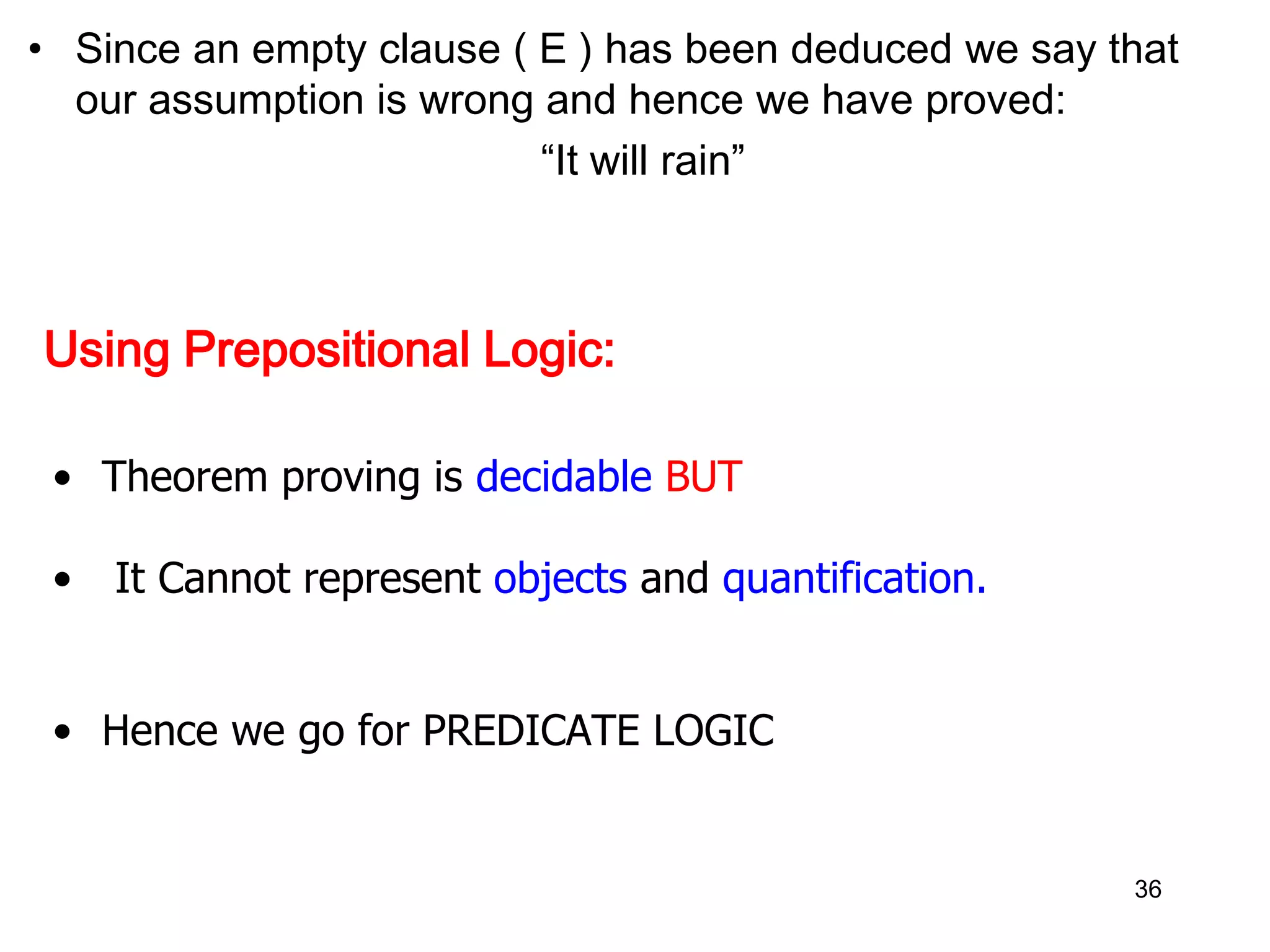 Knowledge representation and Predicate logic | PPTX | Programming ...