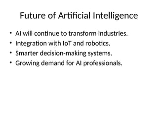 Future Technology Introduction Comprehensive Introduction to Artificial Intelligence: Concepts ...