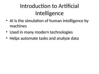 Comprehensive Overview of Artificial Intelligence and Its Applications ...