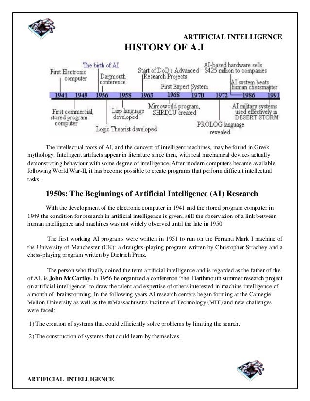 Artificial intelligence report