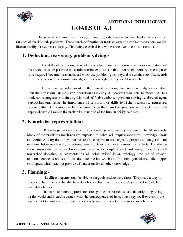 Artificial intelligence report