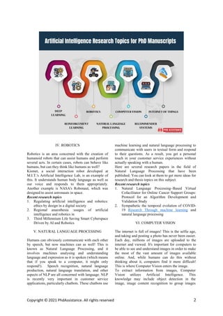 Artificial Intelligence Research Topics for PhD Manuscripts 2021 ...
