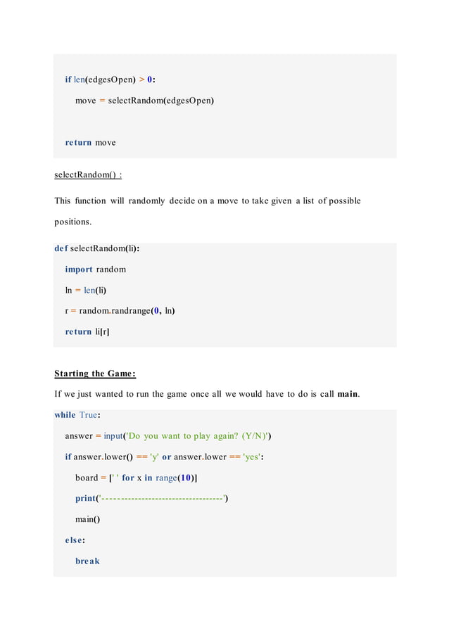 Artificial intelligence - python | DOCX | Programming Languages | Computing