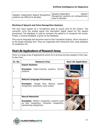 Artificial intelligence tutorial | PDF