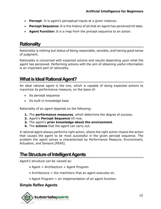 Artificial intelligence tutorial | PDF