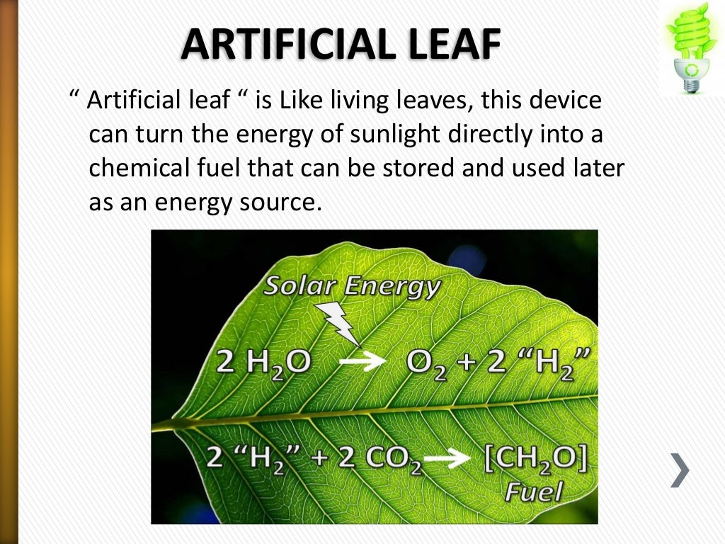 Artificial leaf